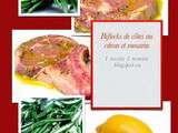 Biftecks de côtes de bœuf au citron et au romarin