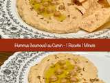 Hummus (houmous) au Cumin et à l'Ail Rôti à la poêle