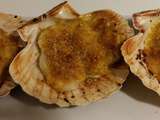 Coquilles St Jacques en coquilles au four