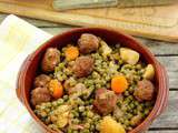 Tajine de boulettes et petits-pois carottes -Cookeo