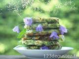 Galette de courgette au roquefort et livèche