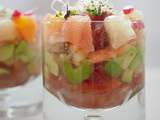 Verrine avocat crevette agrume