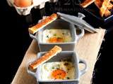 Oeufs cocotte à la crème fromagère