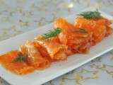 Gravlax de saumon