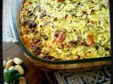 Clafoutis de courgettes aux amandes, fêta, basilic...et lait ribot