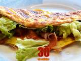 Omelette jambon salade