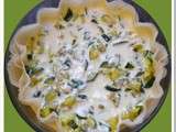 Quiche légère en feuilles de brick: truite fumée et courgettes