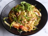 Spaghettis de courgettes au crabe Ig bas