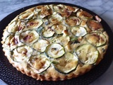 Tarte clafoutis aux courgettes à la feta et chèvre bûche Ig bas