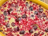 Clafoutis groseilles,cerises