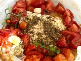 Papillote de feta au zaatar et tomates cerises