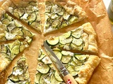 Tarte fine, courgettes, ricotta