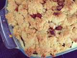 Crumble de courgettes, brousse et amandes