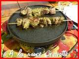 Brochettes de rumsteck au pistou