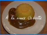 Flan de pommes au coulis de fruits