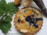 Tartelettes aux carottes anciennes & orties ~ Sans lactose ~