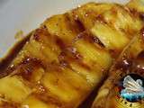 Ananas grillé au caramel épicé