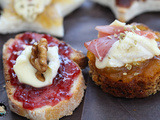 Bouchées fraises camembert chaud