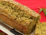 Cake aux champignons et pesto de fanes