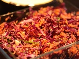 Coleslaw de chou rouge et graines de chanvre