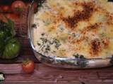 Gratin de pommes de terre au chou kale et cheddar