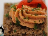 Pain de mie farine de seigle et graines, crème de thon tomates