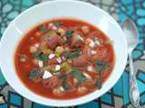 Soupe de pois chiches merguez au Cooking Chef