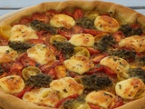 Tarte pesto tomates mozzarella