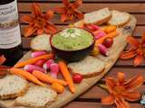 Tartinade de petits pois aux amandes