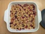 Crumble pomme framboise myrtille