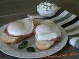 Oeuf benedict sur pain brioche