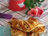 Feuilletés aux pêches blanche et vin blanc