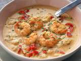 Soupe thailandaise aux crevettes et lait de coco