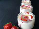 Panna cotta aux fraises et au miel