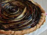 Tarte aubergine et tomates confites