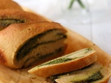 Brioche au pesto à l'ail des ours { sans gluten, sans lait, sans œufs }