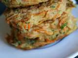 Galettes courgettes -carottes { sans gluten, sans lait, sans oeufs }