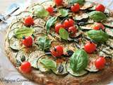 Pizza courgettes { sans gluten, sans œufs possible sans lait }