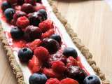 Tarte à la crème de cajou / verveine et fruits rouges { sans gluten, sans lait, sans oeufs }