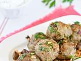 Boulettes d’agneau aux olives, persil & noisettes