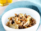 Endives aux champignons, oignon & thym