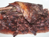 Cuisse de dinde braisée au vin rouge