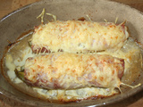 Endives braisées au jambon à la crème (chicon gratin)