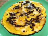 Omelette aux pommes et chocolat