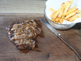 Onglet de génisse sauce échalote au vin rosé