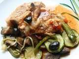 Poitrine de veau à la niçoise avec sa ratatouille