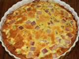 Quiche, jambon, fromage ail et fines herbes