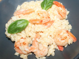 Risotto aux crevettes et basilic