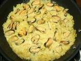 Riz pilaf de moules au curry