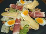 Salade auvergnate, jambon cru d'Auvergne, Saint Nectaire, noix